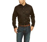 ARIAT Chemise en sergé uni Coupe Classique, Noir, XXL Homme