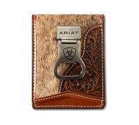 ARIAT Décapsuleur en cuir pour homme avec motif floral en relief