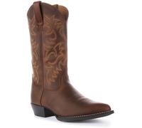 ARIAT Héritage 6 Couture Cuir Bout Rond Ouest Bottes Hommes en Marron 7 - 12