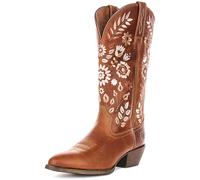 Ariat Heritage Meadow Floral Bottes Western Femme Avec Enfilage Tan EU 36-41