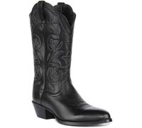 Ariat Heritage R Toe Botte western en cuir pleine fleur pour femme en noir (Noir, 38.5) 38