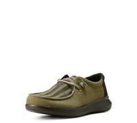 ARIAT Hilo Chaussures décontractées en denim gris délavé pour homme, Vert olive poudrée/imprimé drapeau américain, 9 Wide