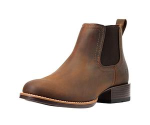 ARIAT Homme Booker Bottes Western à Bout Rond, Marron Vieilli, 40.5 EU