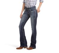 Ariat - Jean Real Femmes, Taille Moyenne, Bottes entrelacées, 30 Regular, Marine