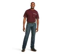 Ariat - Jean Rebar de Travail Hommes, Style Rebar Slim M5, 32W x 34L, Ironside