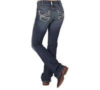 ARIAT - Jeans Real Whipstit Denim Femmes, Taille Moyenne, 34 L, Rainstorm