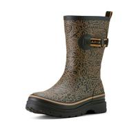 ARIAT Kelmarsh Bottes de pluie décontractées mi-mollet et talon bas 2,5 à 5,1 cm, Imprimé Ocelot, 42 EU