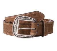 Ariat Men's Floral Embose Buckle, Medium Brown, 44