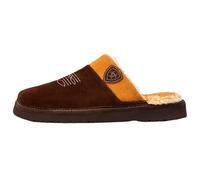 ARIAT Men's Indoor & Outdoor Rubber Bottom Silversmith Square Toe Slippers, Chocolate w/Chest, 9