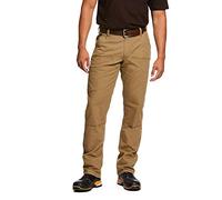ARIAT Men's Khaki Rebar M4 Made Tough Durastretch Double Front Straight Work - 10030232