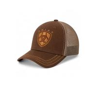 Ariat Men's Oilskin Mesh Hat, Brown, One Size