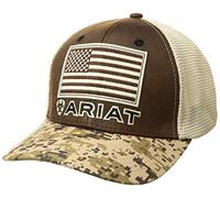 Ariat Men's Patriot Mesh Back Cap, Brown, One Size