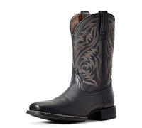 ARIAT Men's Sport Herdsman Western Boot, Black Deertan, Numeric_8