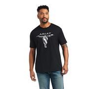 Ariat MNS STR Skull USA SS T-SH Blk Chemise, Noir, Taille XL Homme