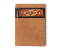 ARIAT Portefeuille 3 volets Southwest Rouge/Turquoise Accent Portefeuille, Noir vieilli, Noir vieilli, Classique