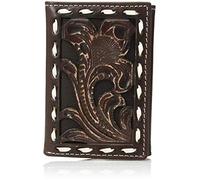 Ariat Portefeuille à Trois Volets avec incrustations Florales, Marron, NA