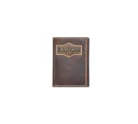 ARIAT Portefeuille à trois volets en cuir Crazy Horse Patch pour homme