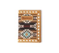 ARIAT Portefeuille à trois volets Southwest en dentelle diamant, marron, marron, One Size, Classique