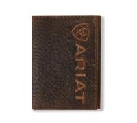 Ariat Portefeuille Homme Grand Logo Bull Hide Cuir Pliable en Trois