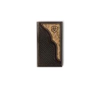ARIAT Portefeuille rodéo en cuir de veau brindled pour homme