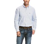 ARIAT Chemise boutonnée à Manches Longues Coupe Classique, Bleu véritable, XXL Taille Tall Homme