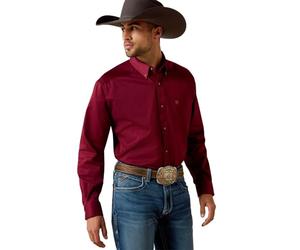 Ariat Solid Twill Classic-Fit Shirt - Men’s Button-Down Casual Western Shirt