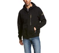 Ariat Sweat à Capuche zippé Rebar Workman pour Homme, Noir, Large Haut