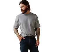 ARIAT T-shirt pour homme Rebar Cottonstrong American Outdoors, gris, Taille S