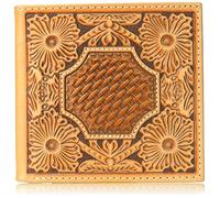 Ariat Unisex-Adult's Floral and Canter Basket Bifold Wallet, tan