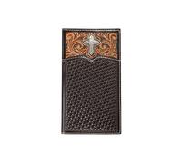 ARIAT Western Wallet A3557244 Portefeuille pour homme Motif croix en filigrane Marron moyen, marron moyen, One Size, Antique