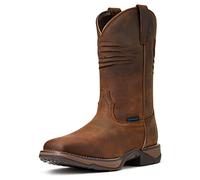 Ariat Women's Anthem Patriot Waterproof Western Boot, Distressed Brown, 12
