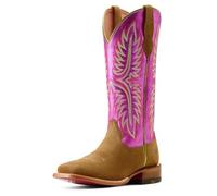 ARIAT Women's Frontier Calamity Jane Western Boot, Electric Raspberry/Dijon Roughout, 7