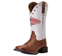 ARIAT Women's Women’S Patriot Crackled American Flag Western Boot Brown 6.5 M