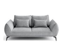 Arica - canapé droit 2 places en tissu texturé - Gris Gris G