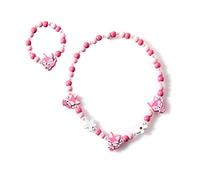 Arichtops Enfants Cartoon Collier Bijoux colorés Kid Animaux Perles Florales Accessoires de Mode Bracelet