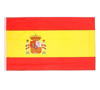Aricona Drapeau Espagne 90x150cm - espagnol - résistant aux intempéries, avec œillets en laiton, 100% polyester, coutures doubles robustes et couleurs éclatantes - pour les passionnés de drapeaux
