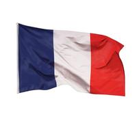 Aricona Drapeau France 90x150cm - français - résistant aux intempéries, avec œillets en laiton, 100% polyester, coutures doubles robustes et couleurs éclatantes - pour extérieur