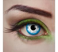 aricona Lentilles de contact bleues - Flash - 2 pièces - colorées - pour Halloween, cosplay, carnaval, fêtes à thème et soirées déguisées - sans correction