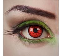 aricona lentilles de contact BLOOD VEINS lentilles de couleur rouge-noir - sans correction 0,0 dioptrie - lentilles colorées opaques pour Halloween et fêtes costumées