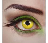 aricona lentilles de contact - lentilles de couleur pour un jour - Yellow Fear - lentilles jaunes sans correction pour Halloween & les fêtes costumées