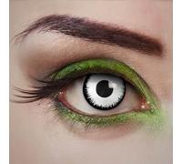 aricona lentilles de contact LUNAR lentilles de couleur blanche - sans correction 0,0 dioptrie - lentilles colorées opaques pour Halloween et fêtes costumées