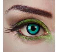 aricona Lentilles de contact turquoise-vert - Poison Witch - 2 pièces - colorées - pour Halloween, cosplay, carnaval, fêtes à thème et soirées déguisées - sans correction