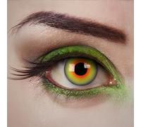 aricona Lentilles de contact vert-rouge - Witchwood - 2 pièces - colorées - pour Halloween, cosplay, carnaval, fêtes à thème et soirées déguisées - sans correction