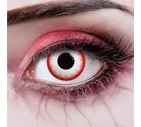 aricona Lentilles de couleur Lentilles de contact zombies pour Halloween - Lentilles de couleur sans ordonnance - Lentilles de contact souples - blanc opaque - sans correction