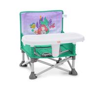 Bright Starts, Rehausseur Portable Disney Princess Ariel Pop 'N Sit, Utilisation Intérieur/Extérieur avec Tablette pour Repas, 6 Mois à 3 Ans