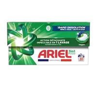 Ariel 3en1 PODS, Lessive Liquide En Capsules 30 Lavages, Original, Élimination Impeccable Des Taches En Un Seul Lavage, Dissolution Rapide Même À Froid