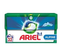Ariel 3in1 PODS, Lessive Liquide En Capsules 33 Lavages, Alpine, Élimine Les Taches Incrustées, Même Après 7 Jours, Impeccable Même En Cycle Court Et À Froid, Fabriqué En France