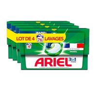 Ariel - Lessive en capsules - PODS Original - Dissolution rapide - 4 x 19 lavages