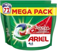 Ariel 4in1 PODS, Lessive Liquide En Capsules 72 Lavages, Technologie Ultra Détachant, Élimine Les Taches Incrustées À Basse Température, Même Après 7 Jours, Fabriqué En France