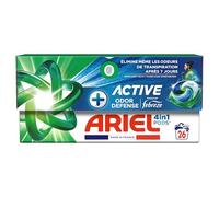 Ariel 4en1 PODS, Lessive Liquide En Capsules 26 Lavages, + Protection Active Contre Les Odeurs, Élimine même les odeurs de transpiration, même après 7 jours